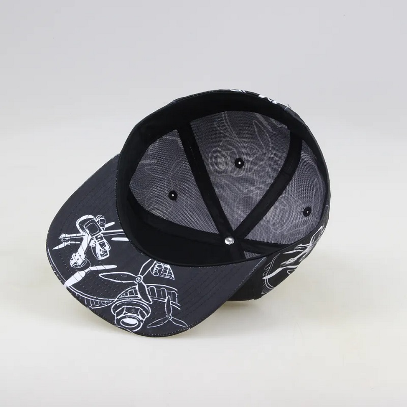 Tukkumyynti muoti litteä reuna -sublimointi Painettu 5 paneelin mukautettua snapback -korkkia ja hatut