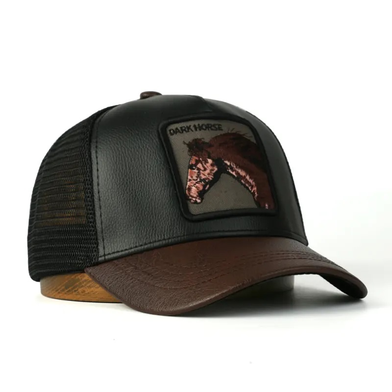 Miesten mesh halpa 5 paneelikuorma -autojen korkki applikoitu brodeerattu laastari Gorras Trucker -hattu