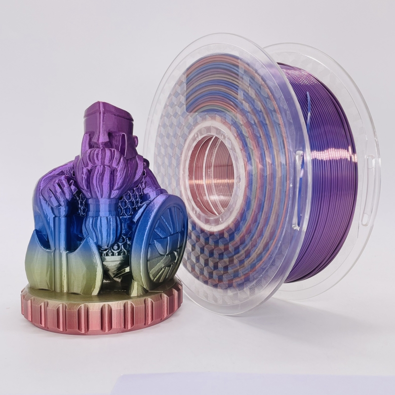 Silk Rainbow Monivärinen PLA -filamentti pastelliväri1,75 mm 3D -tulostin PLA -hehkulanka