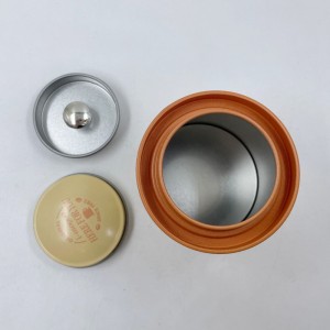 Tinplate pyöreä teetä caddy karkkikappalepakkauslaatikko tina -laatikko