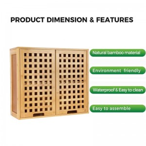 Bambu Kylpyhuonekaappi Vaatekaappi Säilytyskaapit