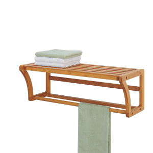 Bambu -seinän kiinnityshylly pyyhetankolla