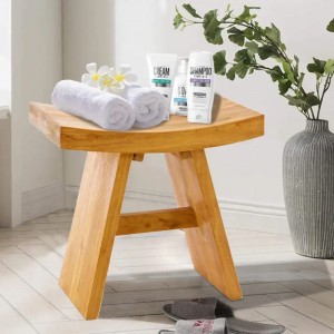 Puutarhakylpy -suihku Hydroterapia Vedenpitävä jakkara Bambukenkäteline Bench Storage Organizer Moderni