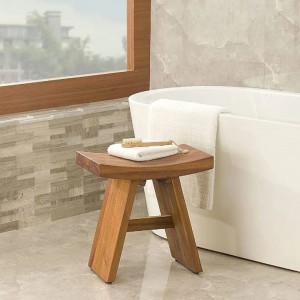 Puutarhakylpy -suihku Hydroterapia Vedenpitävä jakkara Bambukenkäteline Bench Storage Organizer Moderni