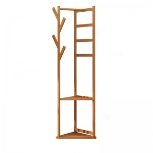 Monitoiminen bambupuku ripustinkiinnike maissihallin puun pystysuora vaatteet Bambu -ripustin