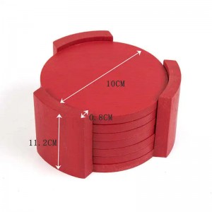 Värikäs bambu kuppi moderni lämpöpannu olutbambujuoma lasinalus asetettu pyöreä