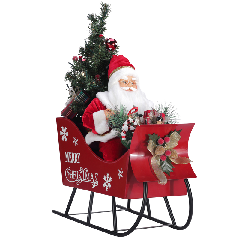 TM-95113 50*27*60 Joulupukin claus kanssa Sleidge
