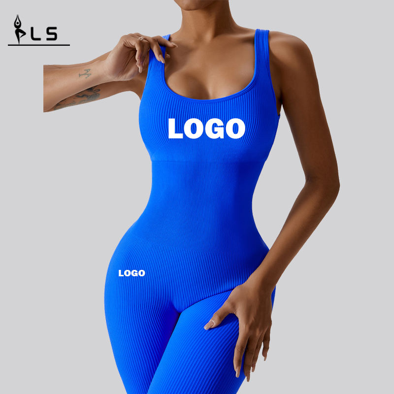 SC10711 Custom Fitness Sports Jumpsuit Gym Romper Sauton Ubbed One Piece Working Yoga Bodysuts