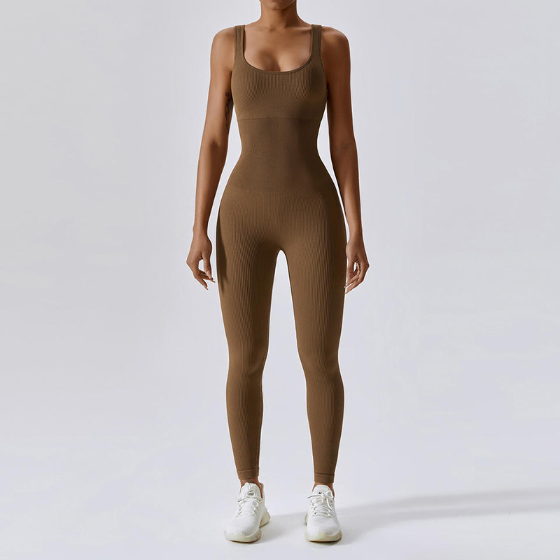 SC10711 Custom Fitness Sports Jumpsuit Gym Romper Sauton Ubbed One Piece Working Yoga Bodysuts