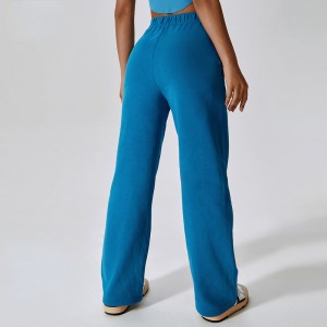 SC10128 OEM Custom Design Logo Sole Color Dressing Baggy Sweat Pants Lenkgerit Suora jalkahousut housut Fleece -housut