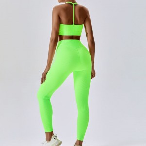 SC101610 Halter Sports Bra Ladies Halter Neck Cross Back Sports Bra for Women Logo Naisten harjoitusurheilu Rintaliivit Tukkumyynti Yoga CRO