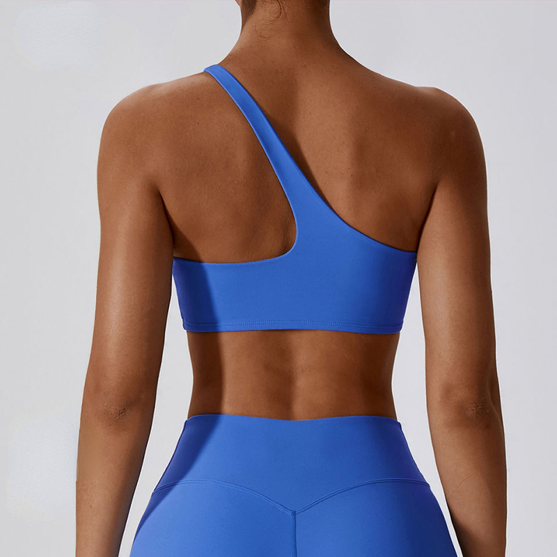 SC10188 Cross Back Jooga Sports Bra High Impact Pehodd Blue One Stage Butt Lift Sport Bra