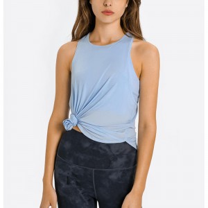 SC102512 Spring Fashion Loose Blause Hollow Working Tops Yoga Naisten Tank Top Womens Yoga Tank Top Avoin takaosa