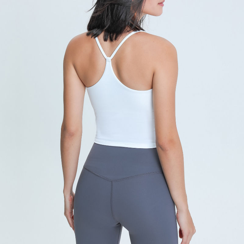 SC10259 Quick Dry Aseted Tank Top Gym Sports Jooga -pakkauksen rajatut joogan tankkitopit tyynyillä