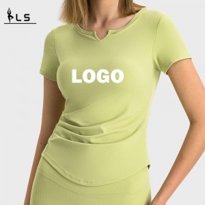 SC10274 Slim Fit T -paita Naiset urheilevat tiukasti istuvaa pitkähihainen jooga-t-paita kuluu joogakulutusnaisille Yoga Top Gym T-paita