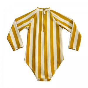 Yksiosainen raidallinen taapero-uimapuku