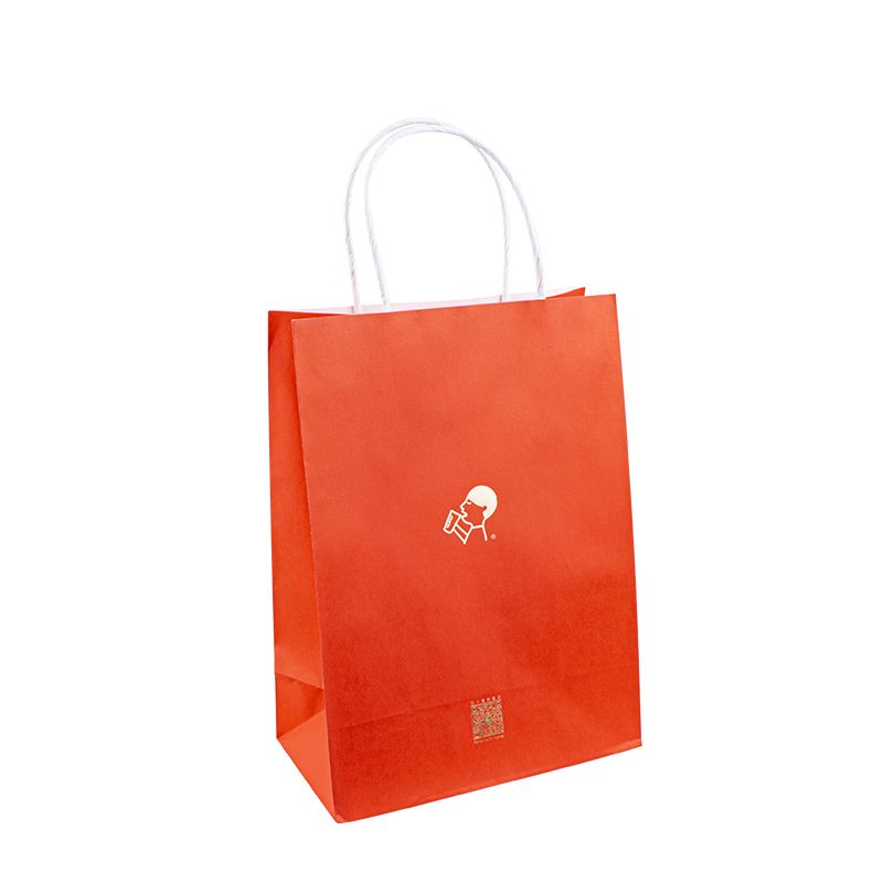 Ympäristöystävällinen kierrätetty musta valkoinen ruokaa takeaway-pakkaus käsityöpaperi laukku kauppa lahja ostoksilla ruskeaa kraftpaperi-laukku kahvan kanssa
