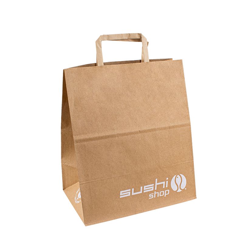 Mukautettu tulostuspaperipussi kierrätetty Kraft Paper Bag Kraft Bag Custom