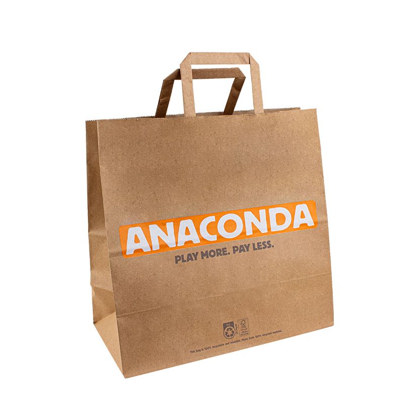 Logo Kraft Shopping Arge -vaatteet ylellinen paperipakkauslaukut paperipussi