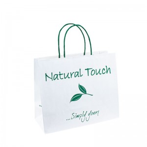 Paperipussi kahva ruskea paperipussit Tulostuskahvan suunnittelija pakkauspaperilahjaksi