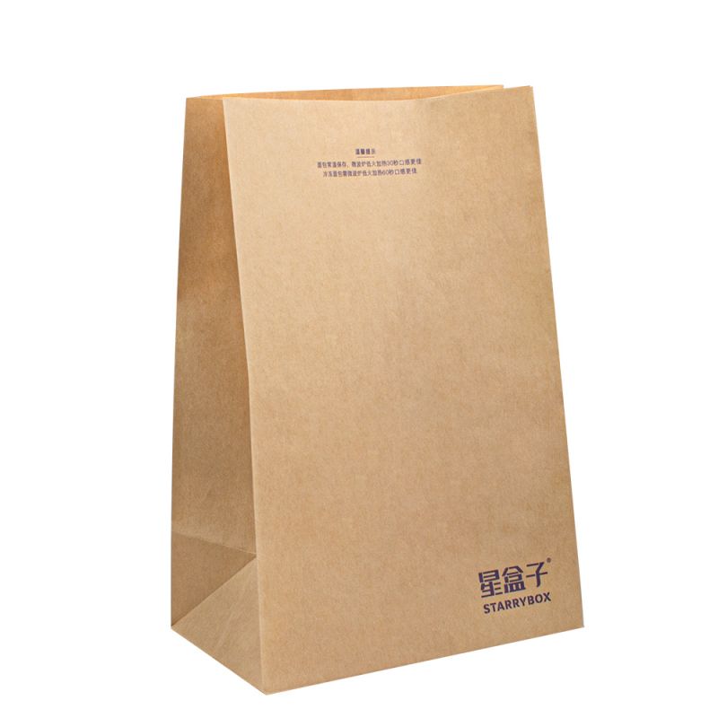 Kohokuviointi Kraft Paper -pakkauslaukut Ruoka -asteen materiaalipäällystymätön vuori