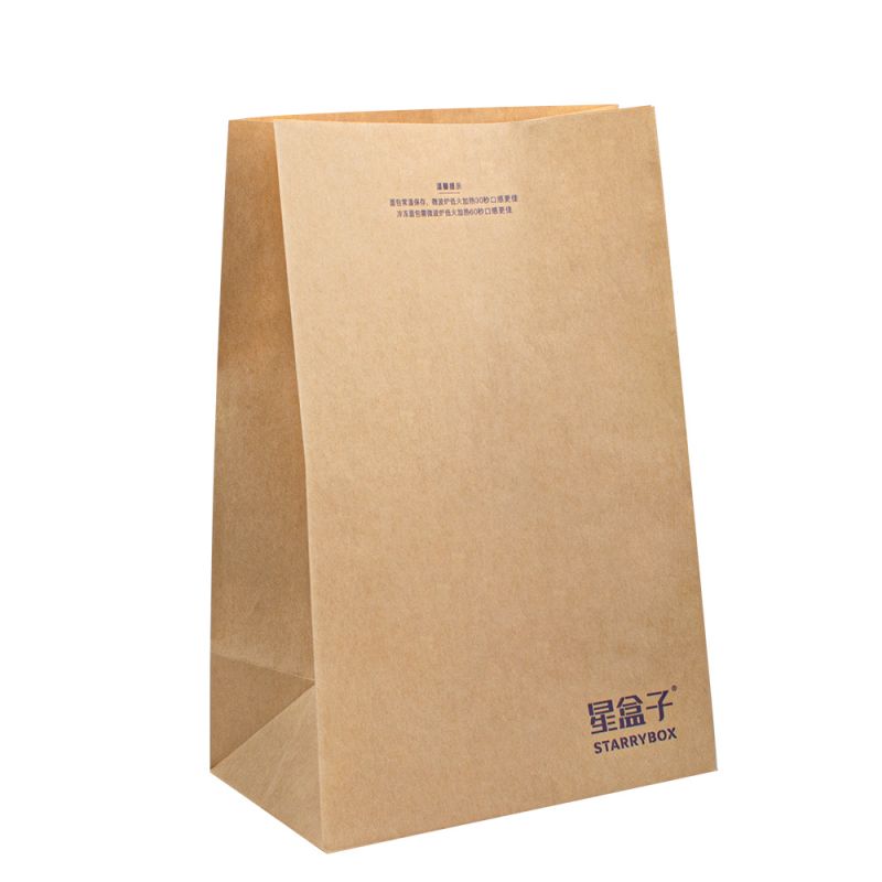 Kohokuviointi Kraft Paper -pakkauslaukut Ruoka -asteen materiaalipäällystymätön vuori