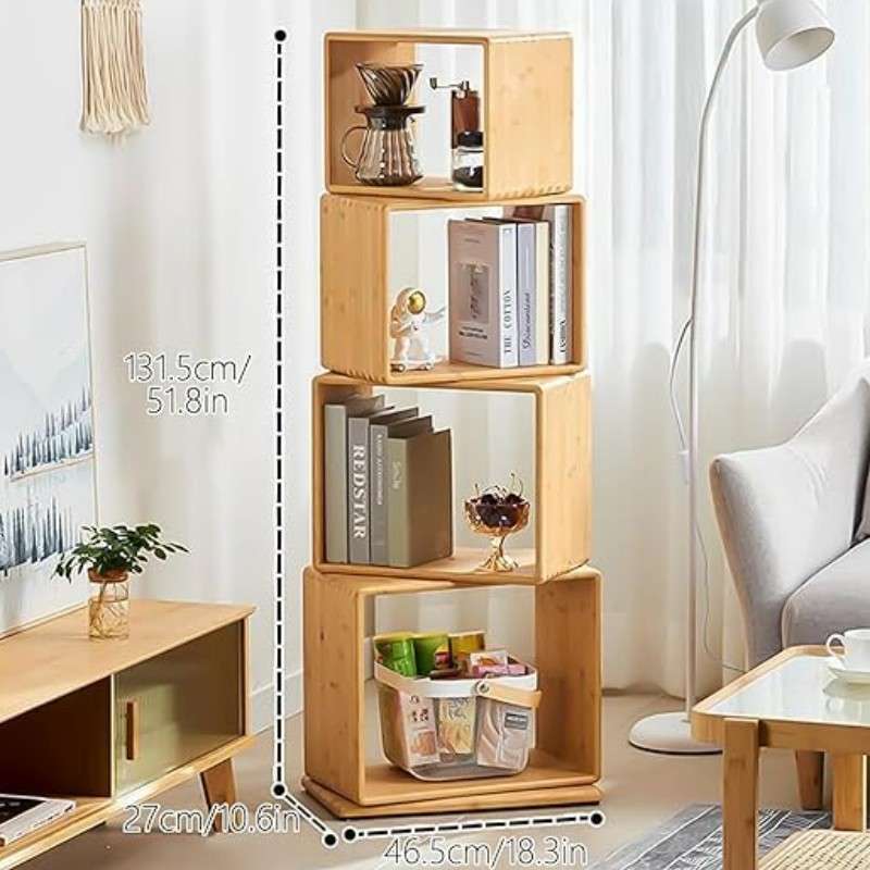 Bambu Desk Bookshelf Storage Organizer Display Hyllytelineen työtaso -alustot Kirja Stands Hylly -pöytäkirjahylly kotitoimistolle