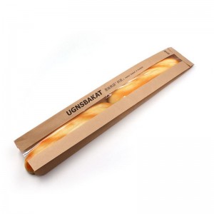 Ensiluokkainen Kraft Paper -pakkauspussi, jossa on selkeät Windows räätälöidyt