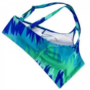 Turkoosi painettu kaksiosainen leveät hihnat