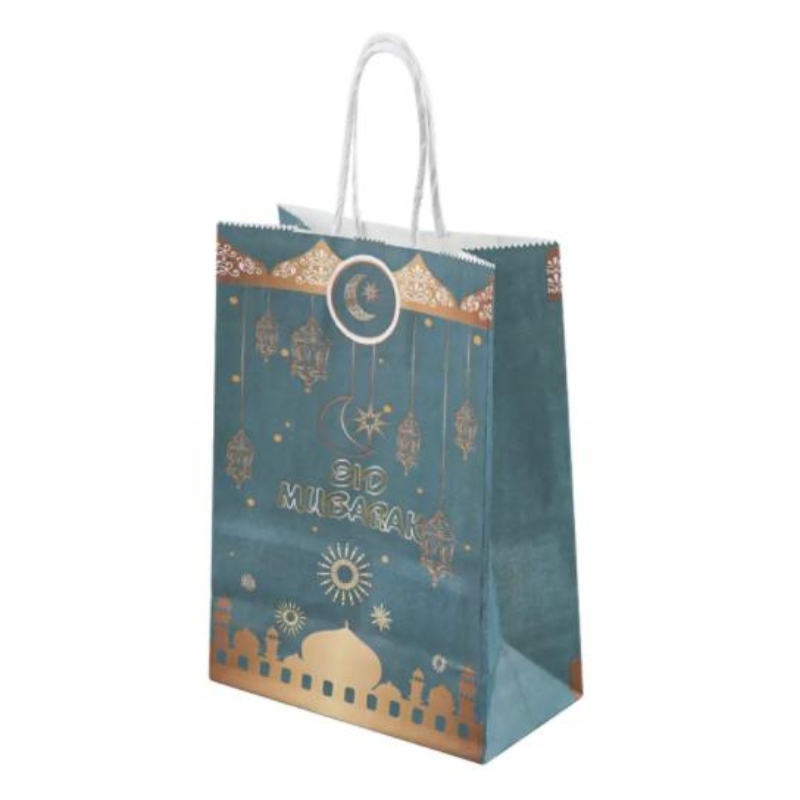Tukkumyynti Eid Mubarak Party -lahja Kraft Paper Bag Islamic Muslim Festival -juhlakoriste Ramadan Goodie Bags