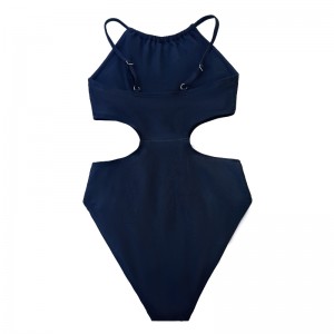 Yksiväinen ontto vyötärö seksikäs ohut röyhelö mukava yksiosainen uimapuku