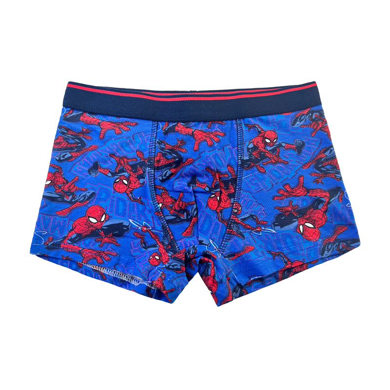 Vauvan laivastonsininen Spider-Man Print Comfort Basic Boy -alushousut Värikontrasti