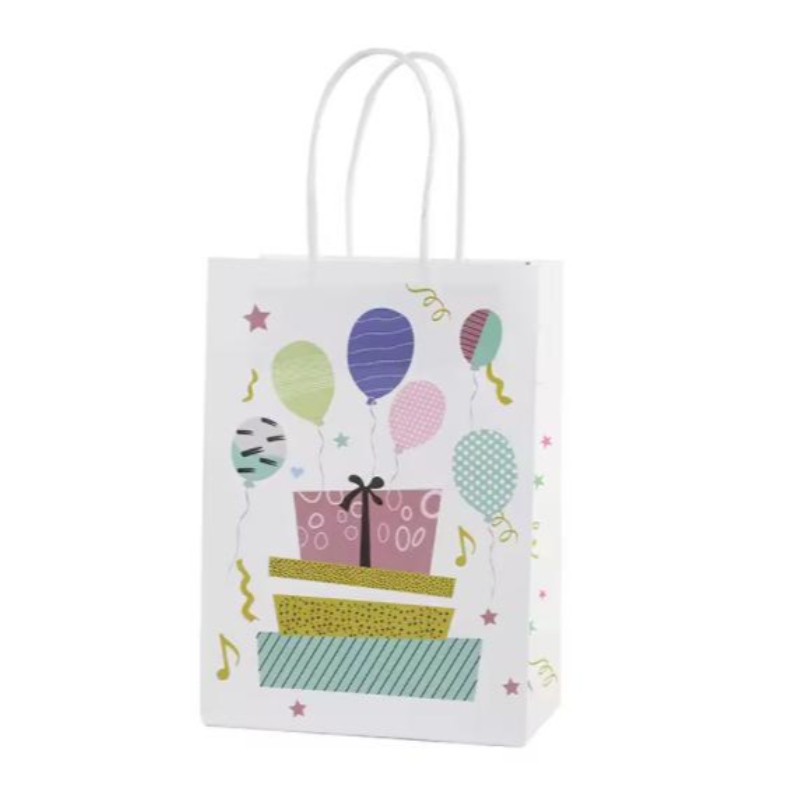 Uusi syntymäpäivä Kraft käsilaukku luova sarjakuva ostospaperi laukku lahjapussipakkaus