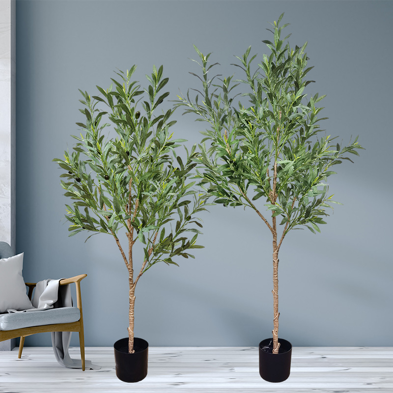 Räätälöity koko Faux Tree Bonsai -kasvit kestävät elävää oliivipuu puutarhatoimittajalle hääkoriste puutarhanhoitokoristeet