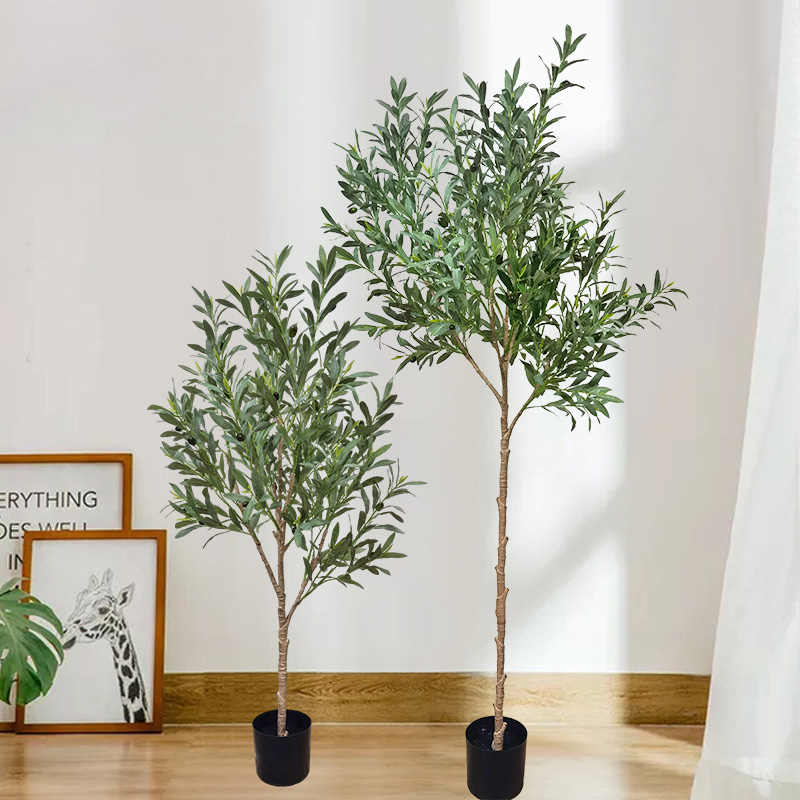Räätälöity koko Faux Tree Bonsai -kasvit kestävät elävää oliivipuu puutarhatoimittajalle hääkoriste puutarhanhoitokoristeet