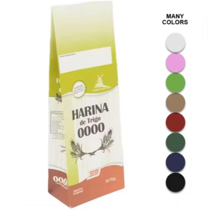 Vehnäjauhot 1 kg 2kg elintarvikkeiden toimituspakkaus paperipussi sokerisuolapaperiarkki Valkoinen kone Valmistuslaukut