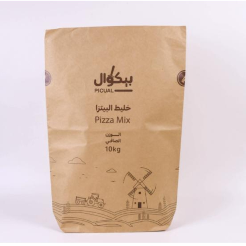 Eco Friendly 2kg 25 kg 30 kg mukautettu maissileipäjauhopakkauslaukku Paperipussit omalla logolla kierrätettävä