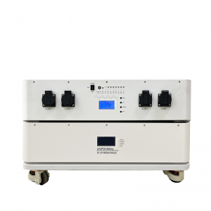 Pinottava energiakodin varastointi 10 kWh akun litium -akun varastointi 51,2 V 190a 6000W:n invertterillä