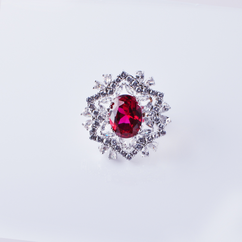 Hongde Tyylikäs ympyrä sinisellä kuutiometrillä zirkoniumoksidilla kihlasormukset ruostumattomasta teräksestänaisille hääkorut hopea väri