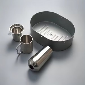 Mukautettu alumiini tai SUS-syvävedetty toimittaja Metalliset syväveto-\\/pyörivät osat pohjaosan kotelo Metallileimausosa