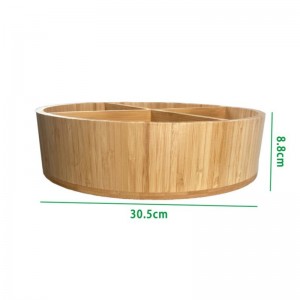 Bambu pyörivä alusta, säilytystarjotin