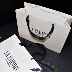 Tyylikäsnauhakahvallinen Kraft-laukku