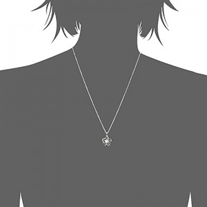 Herkkä kukkainen riipus kaulakoru aito tai luotu jalokivi Birthstone kukka riipus kaulakoru ketjulla sterlinghopeaa, 18