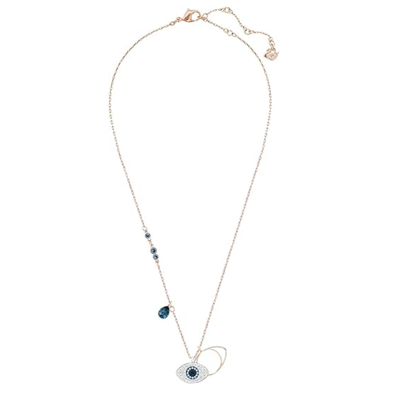 Säteilevä Guardian Evil Eye -riipuskaulakoru sinisillä zirkoniakoristeilla Eleganssin, suojan ja ajattoman tyylin symboli