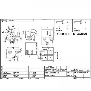 DC -pistorasia DC-0004A, Pieni kodinlaitteen pistorasia vedenpuhdistimille, kaksi-nasta pinta -asennus latauspistoke sijoituspylväällä