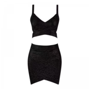 Kesäkullan painettuneulottu camisole, lonkkakääri -hame -sarja