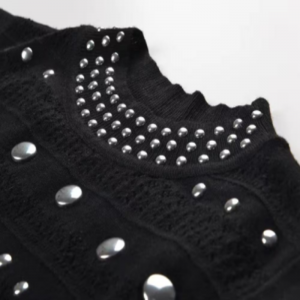 Kesädollarin kaulus hihaton olkapää, metallisetneulotut mekot