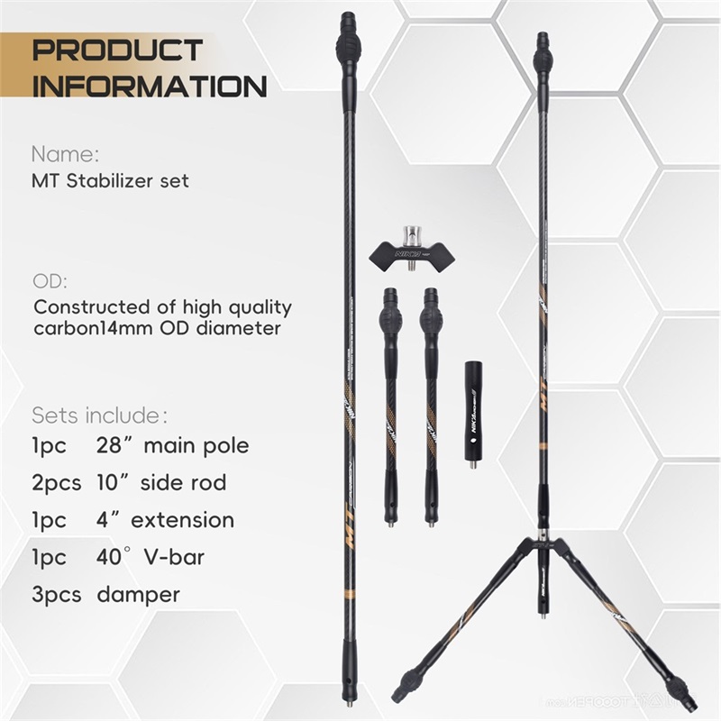 Nika jousiammunta 240128 MT OD14MM hiilistabilisaattorit
